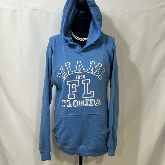 Miami Florida Women's Blue Hoodie - Picture 1 of 3